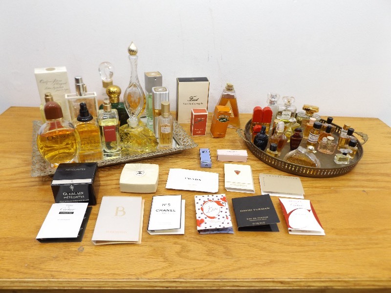 lot 2 image: LARGE Lot of Designer Perfumes, Colognes, etc. on Trays