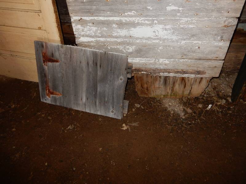 lot 13 image: Very old Barn Wood Door with Vintage Latches