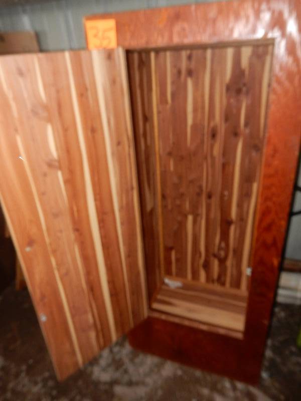 lot 35 image: Stand Alone Cedar Cabinet..