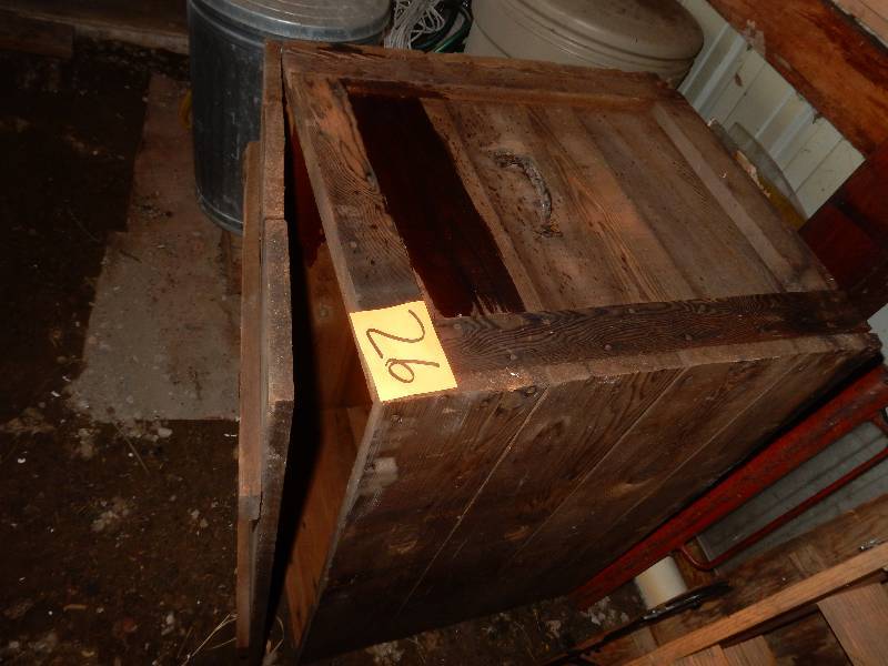 lot 26 image: Solid wood storage Cabinet.. No Back
