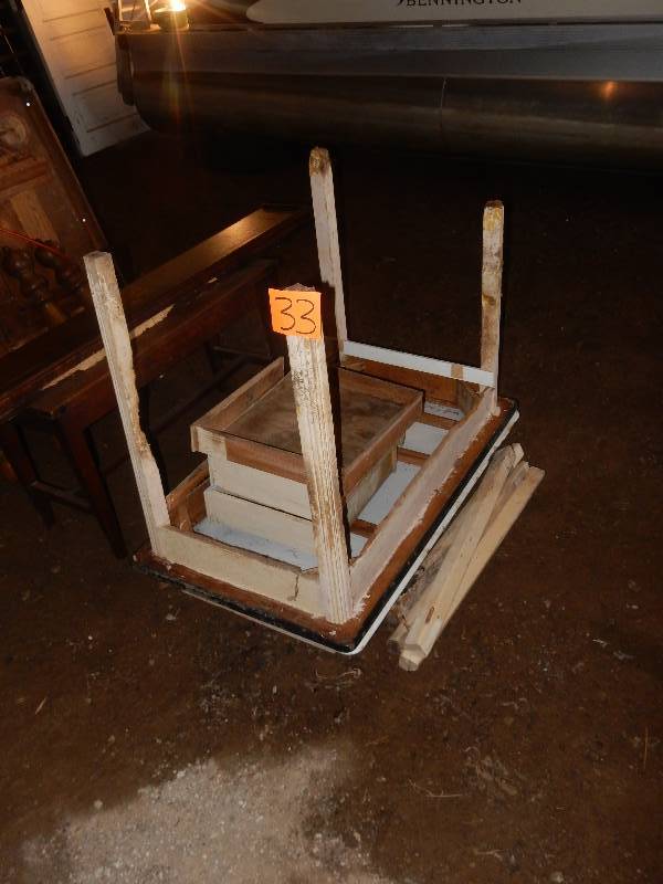 lot 33 image: 2 Enamel, VintageArt Deco Type of Tables..