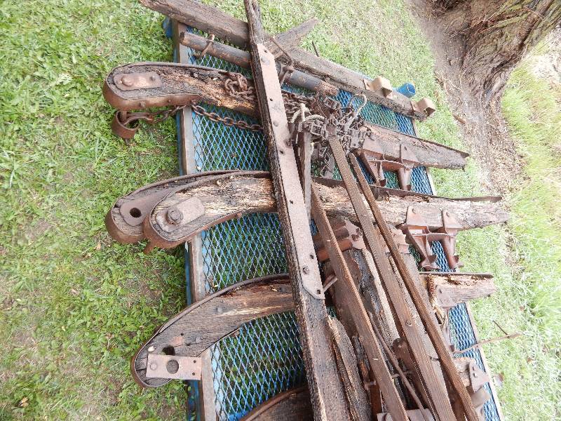 lot 76 image: All the hardware and old logging sleigh from early 1900s