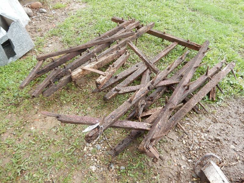 lot 97 image: Vintage Smoothing harrowparts