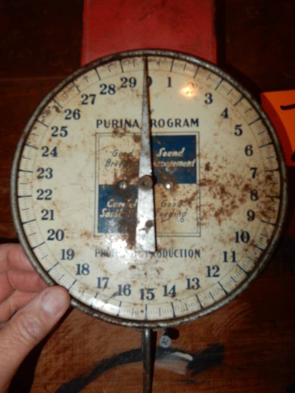 lot 71 image: Vintage Purina Hanging Scale