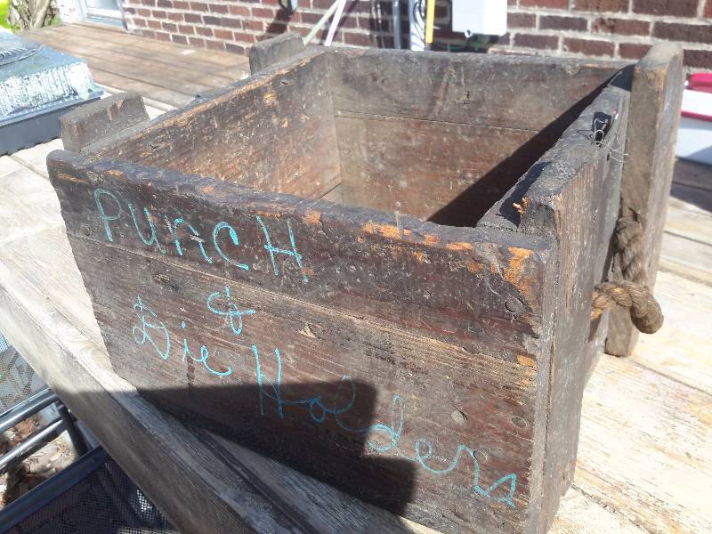 lot 107 image: Vintage Industrial Storage Box