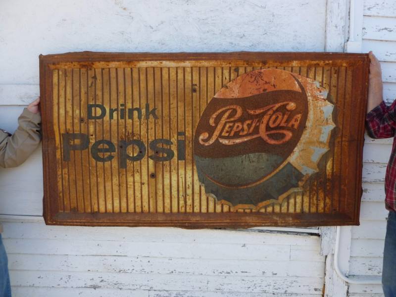 Vintage Pepsi-Cola Metal Sign