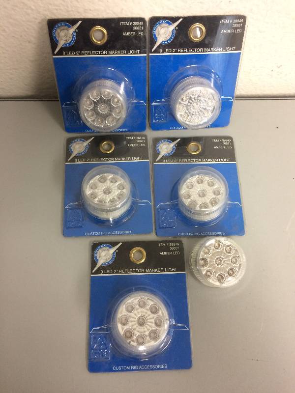 United Pacific 2 Amber LED Reflector Marker Lights