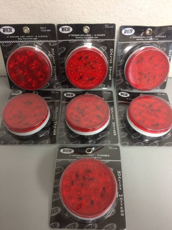 TRUX 4 Round LED Light, Red