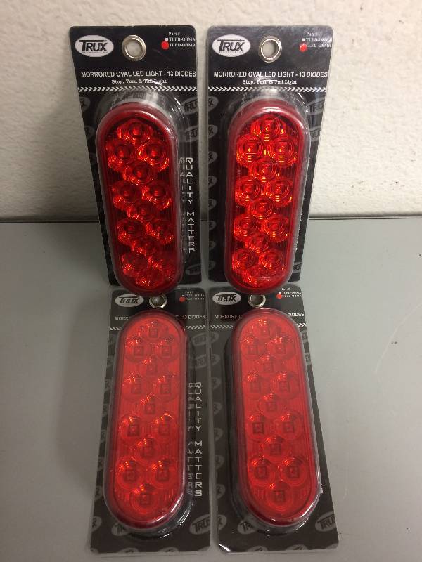 TRUX 6 Oval LED Light, Red