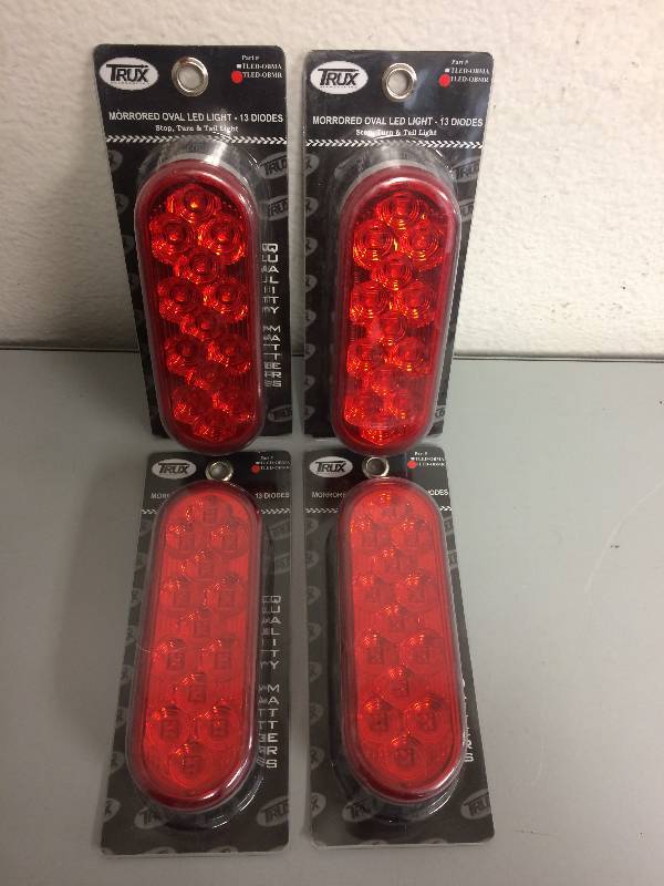 TRUX 6 Oval LED Light, Red