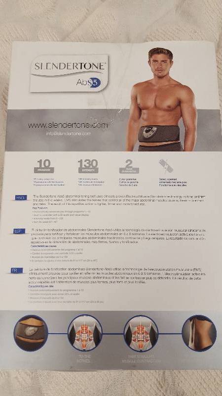 Slendertone Abs3 Abdominal Muscle Toner Unisex Belt - Opened box item