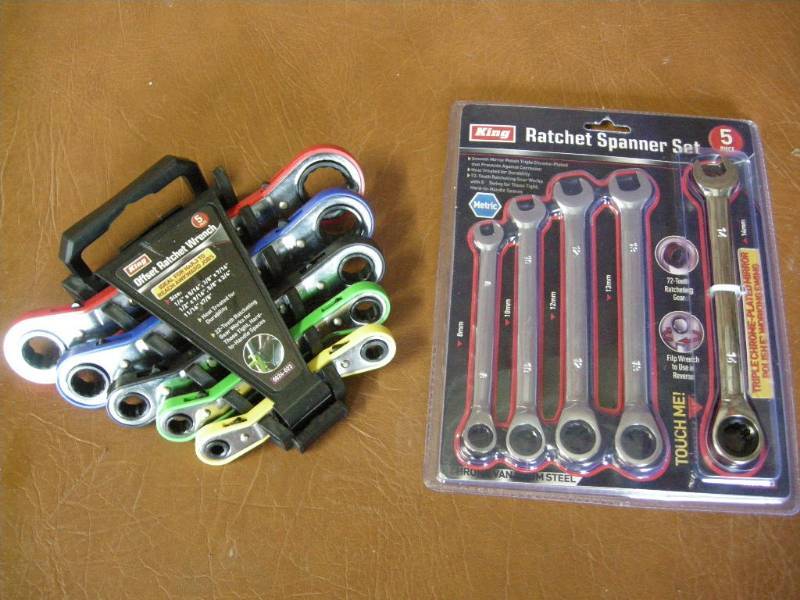 lot 92 image: King Ratcheting Wrench Sets