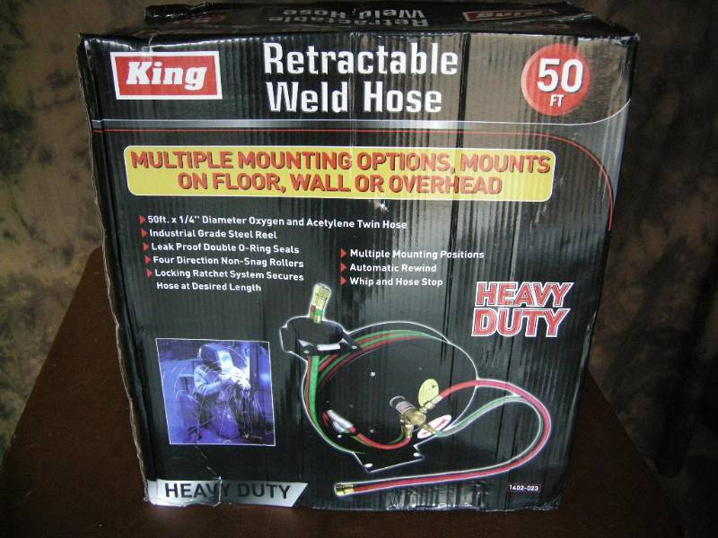 lot 105 image: King Retractable Weld Hose Reel