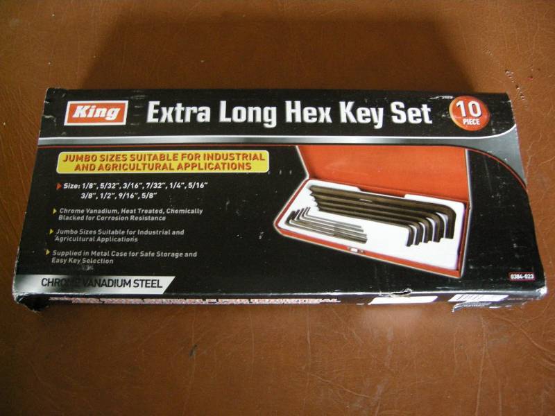 lot 120 image: King Extra Long Hex Key Set