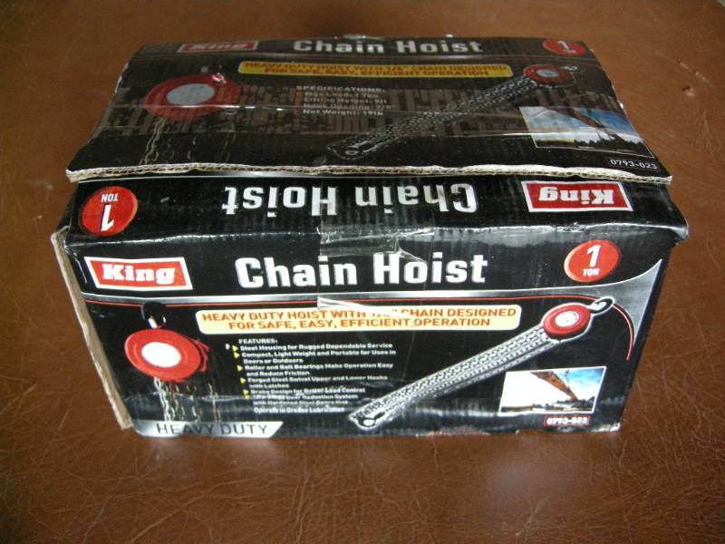 lot 133 image: King 1 Ton Chain Hoist