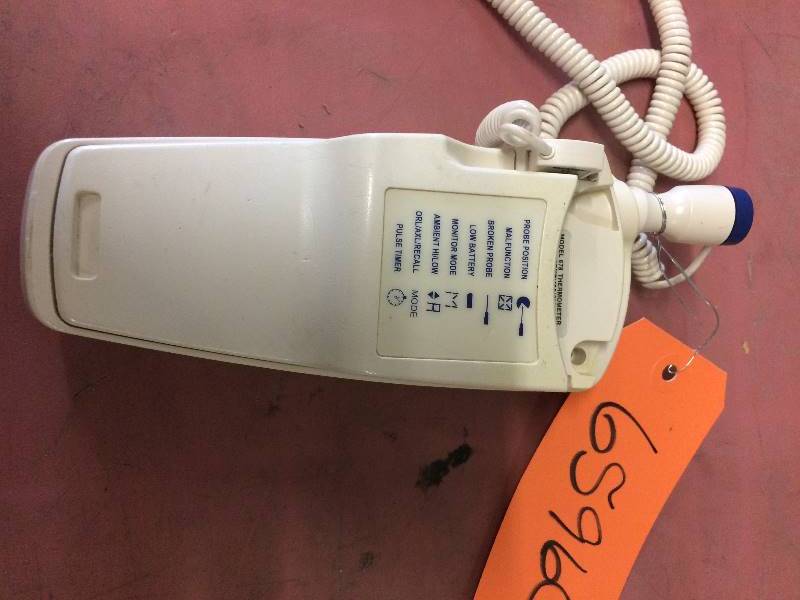lot 12 image: Check Temp with Ease Welch Allyn SureTemp 678 Digital Thermometer With Probe And Wall Mount - Super Working Condition