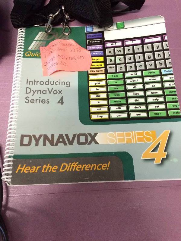 lot 34 image: WOW COOL Technology $$$$ DynaVox MT Series 4 Portable Communication Device - Dynamic Display. Users choose either synthesized Speech or digitized Speech - CD and Manual
