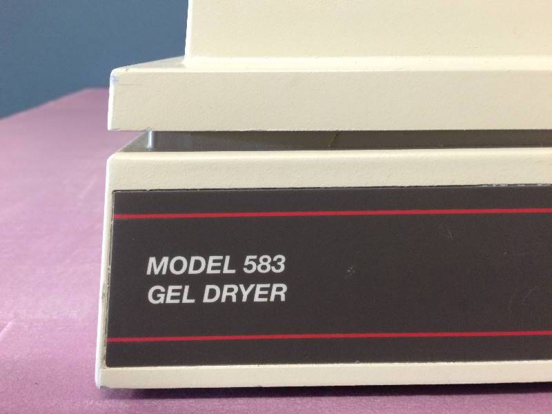 lot 37 image: Retails Used $300 Bio-Rad Gel Dryer Model 583 Electrophoresis gel vacuum dryer lid-mounted heater elements heats gels from above