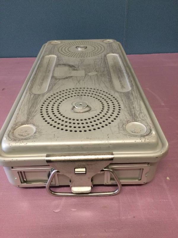 lot 51 image: Aesculap JN441 Steril Container and Retention Plates - Retails used $100.00 - Medical Grade Sterilization