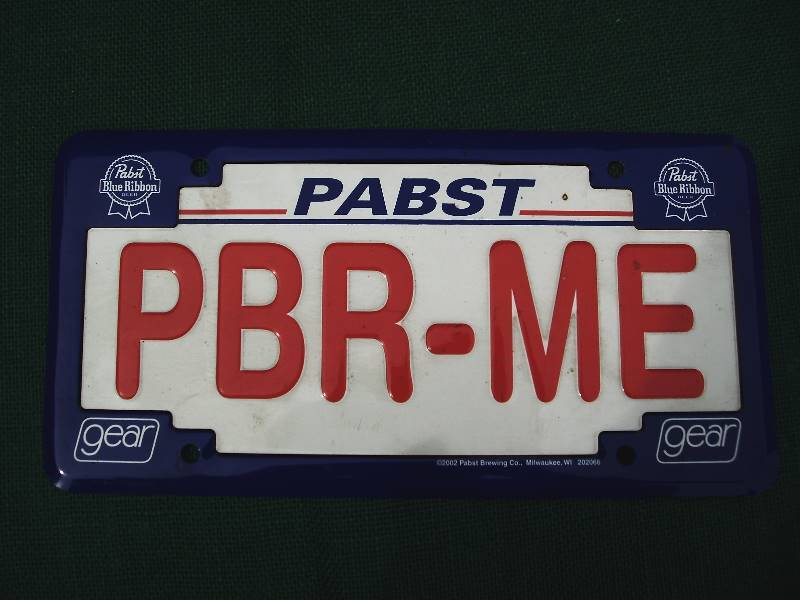 lot 38 image: PBR - ME License plate.