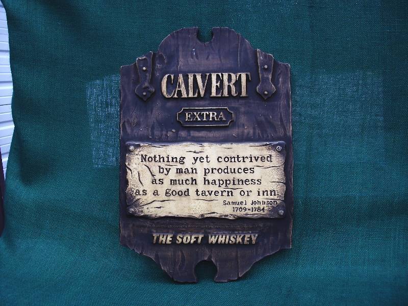 lot 45 image: Calvert Extra Whisky sign