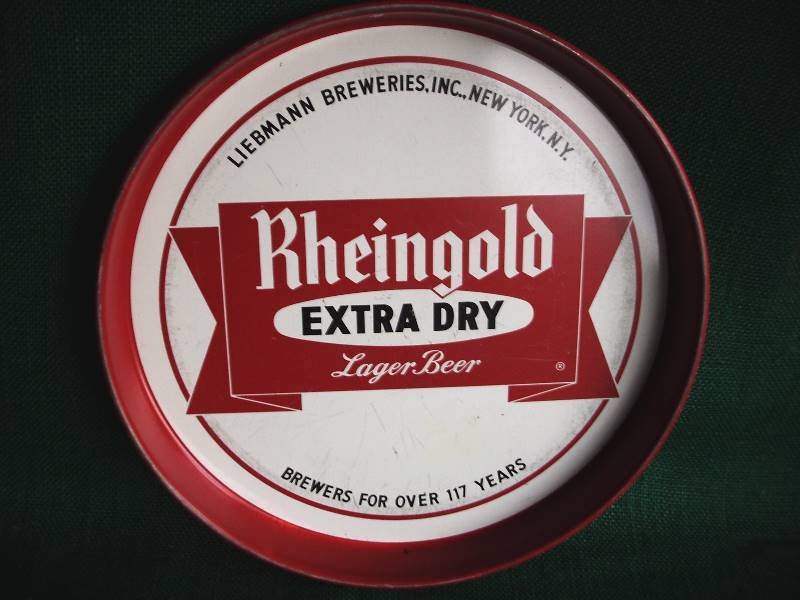 lot 97 image: Vintage Rheingold Extra Dry Lager Beer Tray
