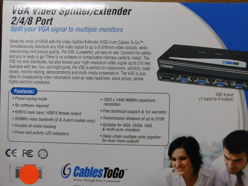 lot 12 image: Cables To Go VGA Video SplitterExtender