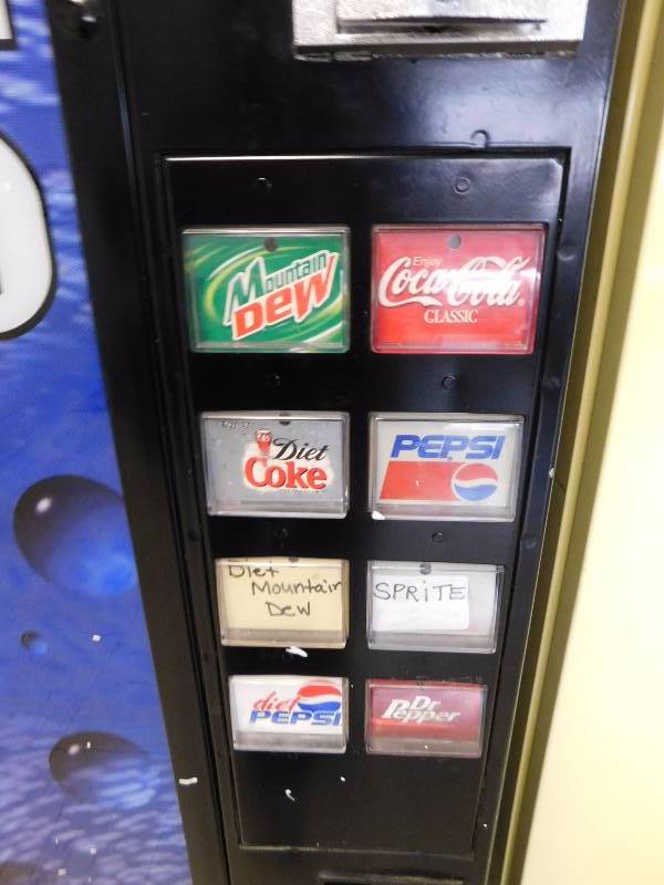 lot 63 image: Pop Vending Beverage Machine - 36(w) x 72(h) x 29 12(d)