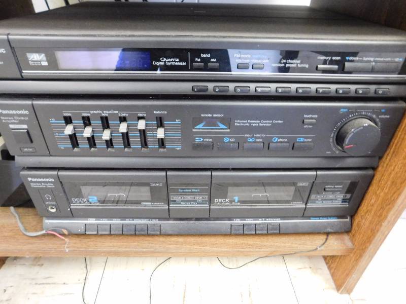 lot 65 image: Radio Stand - Includes Stereo Systems