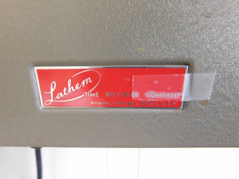 lot 68 image: Lathem Time Clock with Card Holder