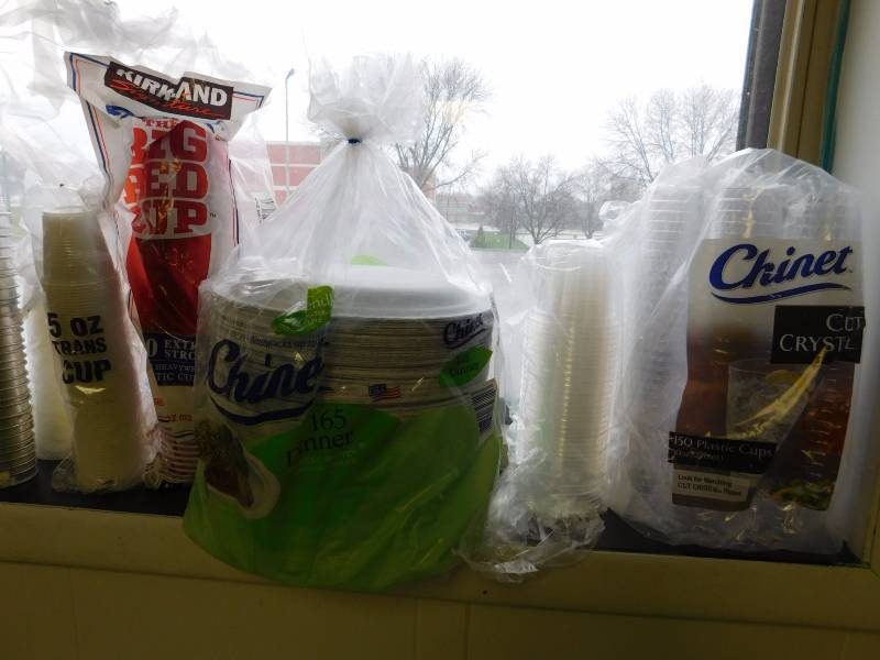 lot 90 image: Misc Lot of Paper Plates, Cups, Napkins