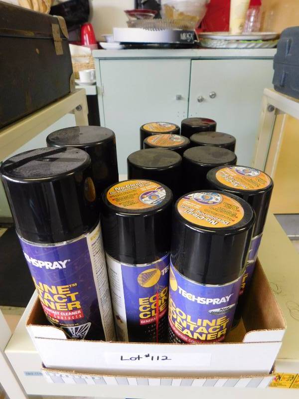 lot 112 image: Lot of 12 Techspray Contact Cleaner