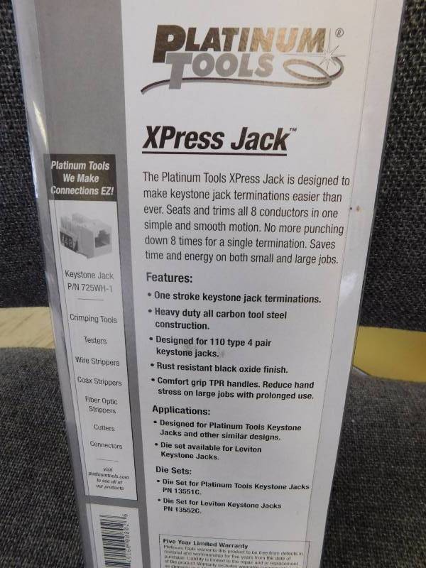 lot 136 image: NEW Plantinum Tools Express Jack # 13501C