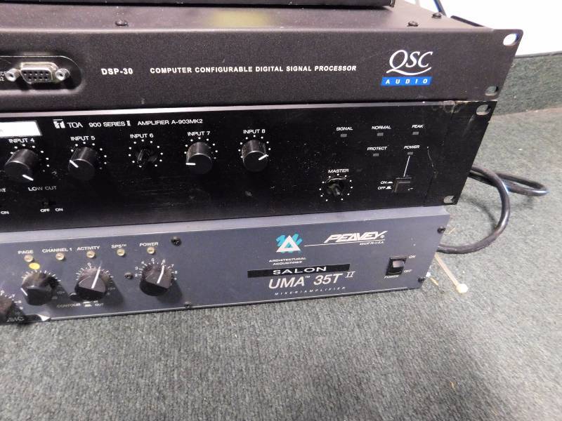 lot 161 image: Lot of 5 Amplifiers & 1 Sound Processor