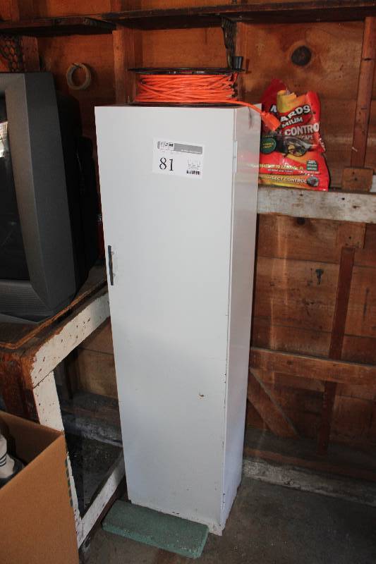 lot 81 image: 1-Door 5-Shelf Metal Cabinet
