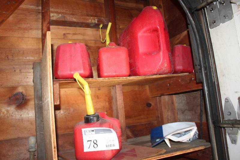 lot 78 image: Lot of (4) Plastic Gas Cans