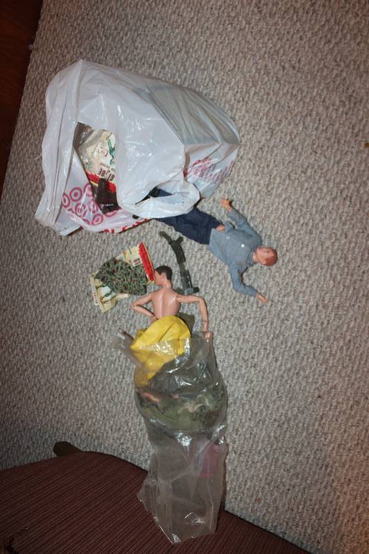 lot 42 image: Lot of (2) Bags of G.I. Joe Doll, Accessories