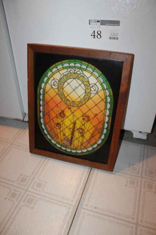 lot 48 image: Framed Wall PictureClock