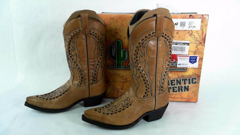 lot 1060 image: Mens Laredo MN Laramie Tan Antique Tan Boots - Size 8.5