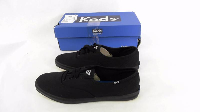 lot 1316 image: Womens KEDS CHAMPION OX CVO-BB MED Black-Black Shoes - Size 11