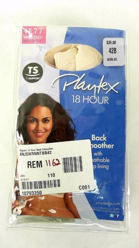 lot 1162 image: Womens Playtex 18 Hour Back Smoother Natural Bra  Brassiere  Brasier - Size&nbsp42 B