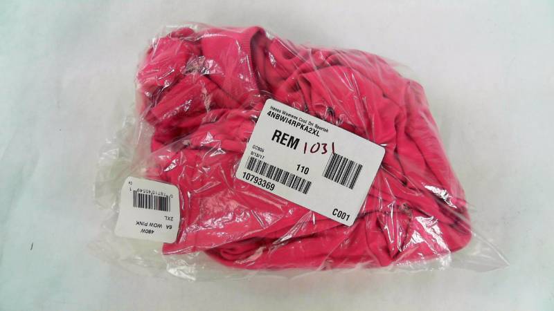 lot 1031 image: Hanes Womens Cool Dri Sportsh Pink Athletic Sports Shirt - Size&nbsp2XL