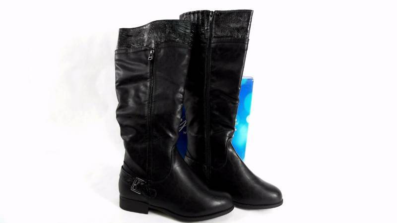 lot 1036 image: Womens Easy Street Womens Burke Tall Black Boot  Boots - Size 8