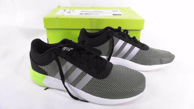 lot 1114 image: Mens Adidas Neo MN Cloudfoam Race Black-Yellow Athletic  Running Shoes - Size 9