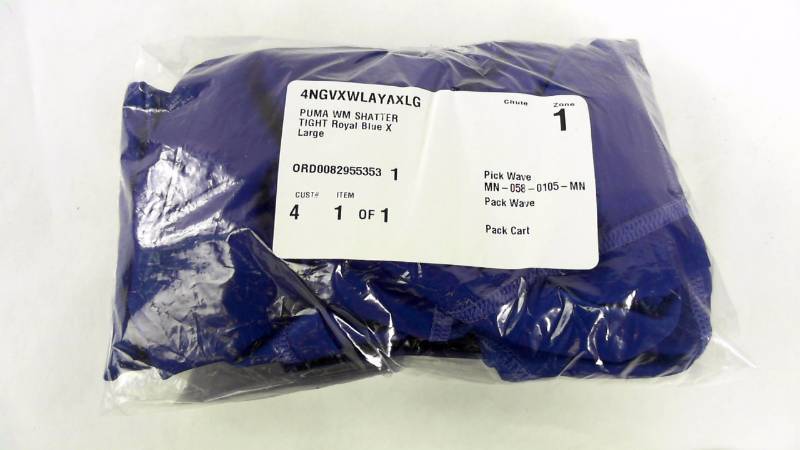 lot 1117 image: Womens PUMA WM SHATTER TIGHT Royal Blue Athletic Tights - Size X Large