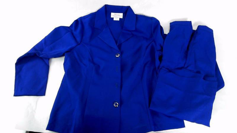 lot 1265 image: Womens Westside WM Ruffle Back Suit Royal Jacket & Skirt - Size 18W