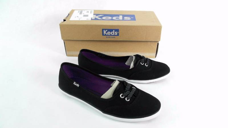 lot 1318 image: Womens KEDS TEACUP CVO Black Shoes - Size 5