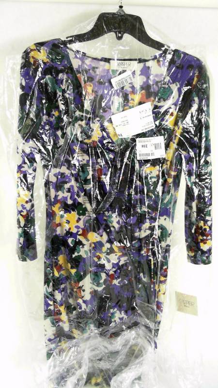 lot 1123 image: Womens KASPER DRESS FAUX WRAP Green - Size 10