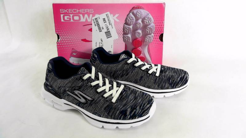 lot 1158 image: Womens SKECHERS GO WALK 3 INSPIRED Navy-Black Running  Athletic  Walking Shoes - Size 8