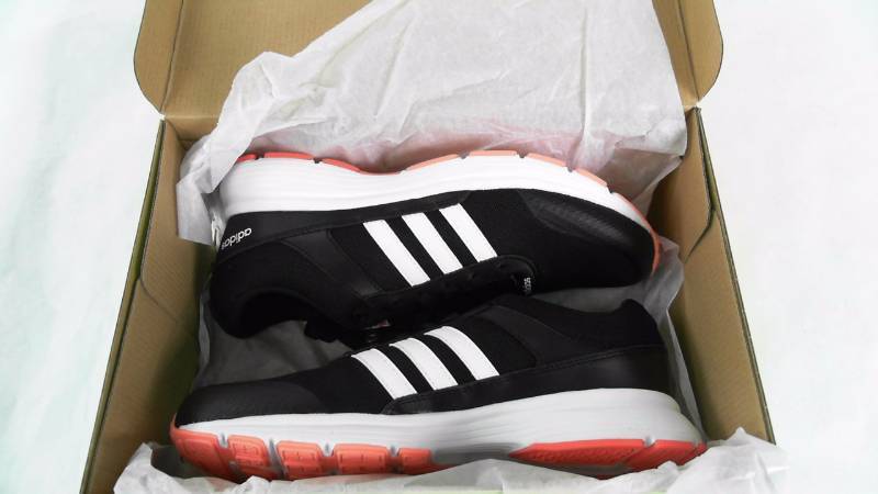 lot 1206 image: Womens Adidas Neo Cloudfoam vs Black-Orange Athletic  Running Shoes - Size 10